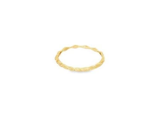 18K Yellow Gold Twisted Faceted Band Ring – Full Circle